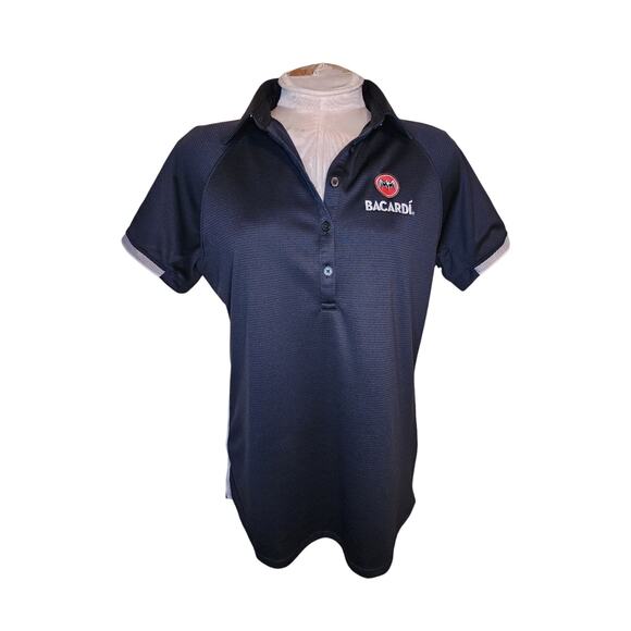 Under Armor Womens Polo Heatgear Athletic Loose Fit‎ Bacardi Logo Shirt M - Picture 1 of 5